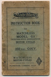 G3-WO Instruction Book (Driving and Adjustment Instructions) for C 2073