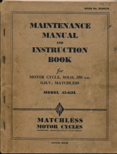 G3L Maintenance Manual  These manuals were comprehensive and very well illustrated.